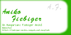 aniko fiebiger business card